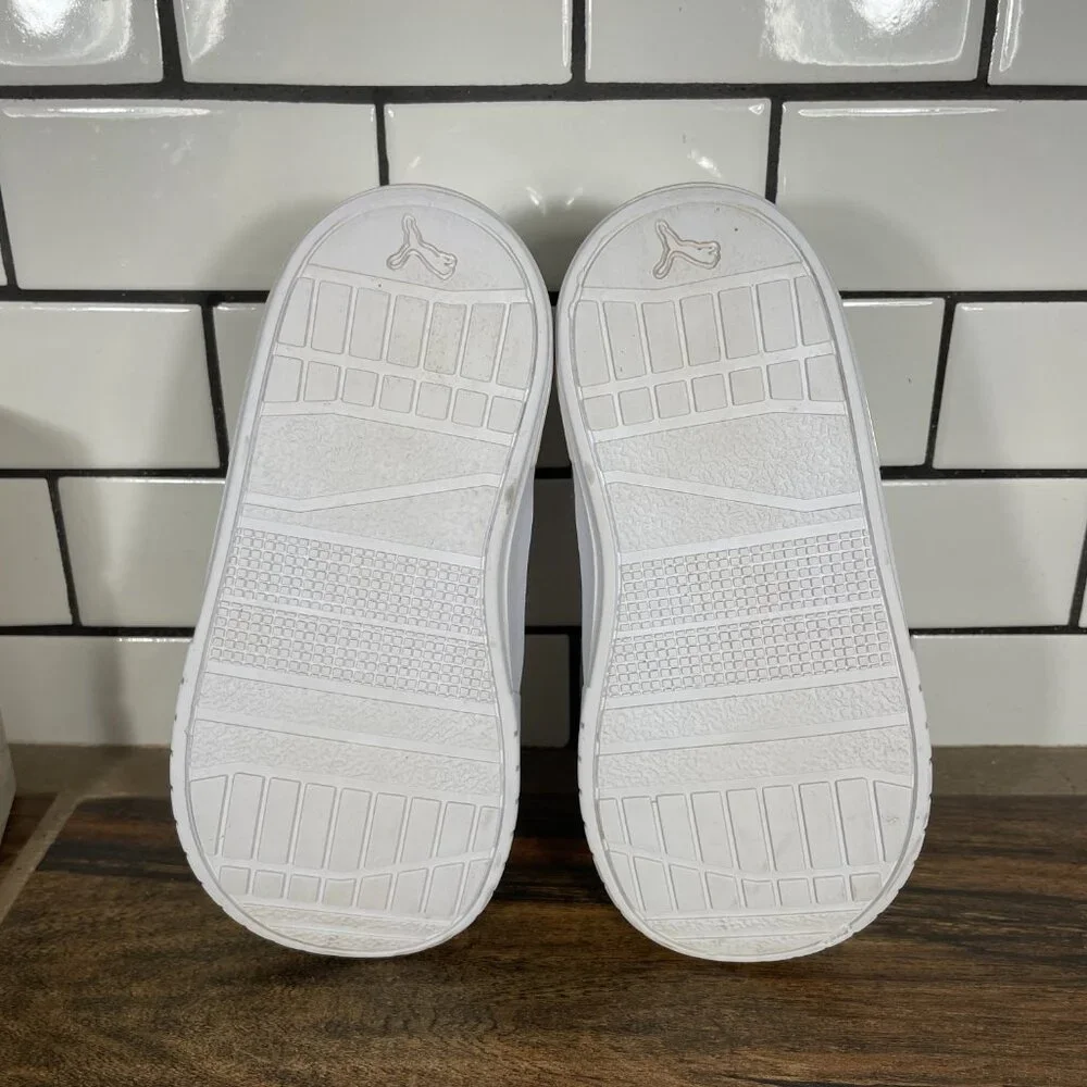 Puma Cali Star Toddler Boys Size 9C Shoes White Faux Leather Slip On Sneakers
